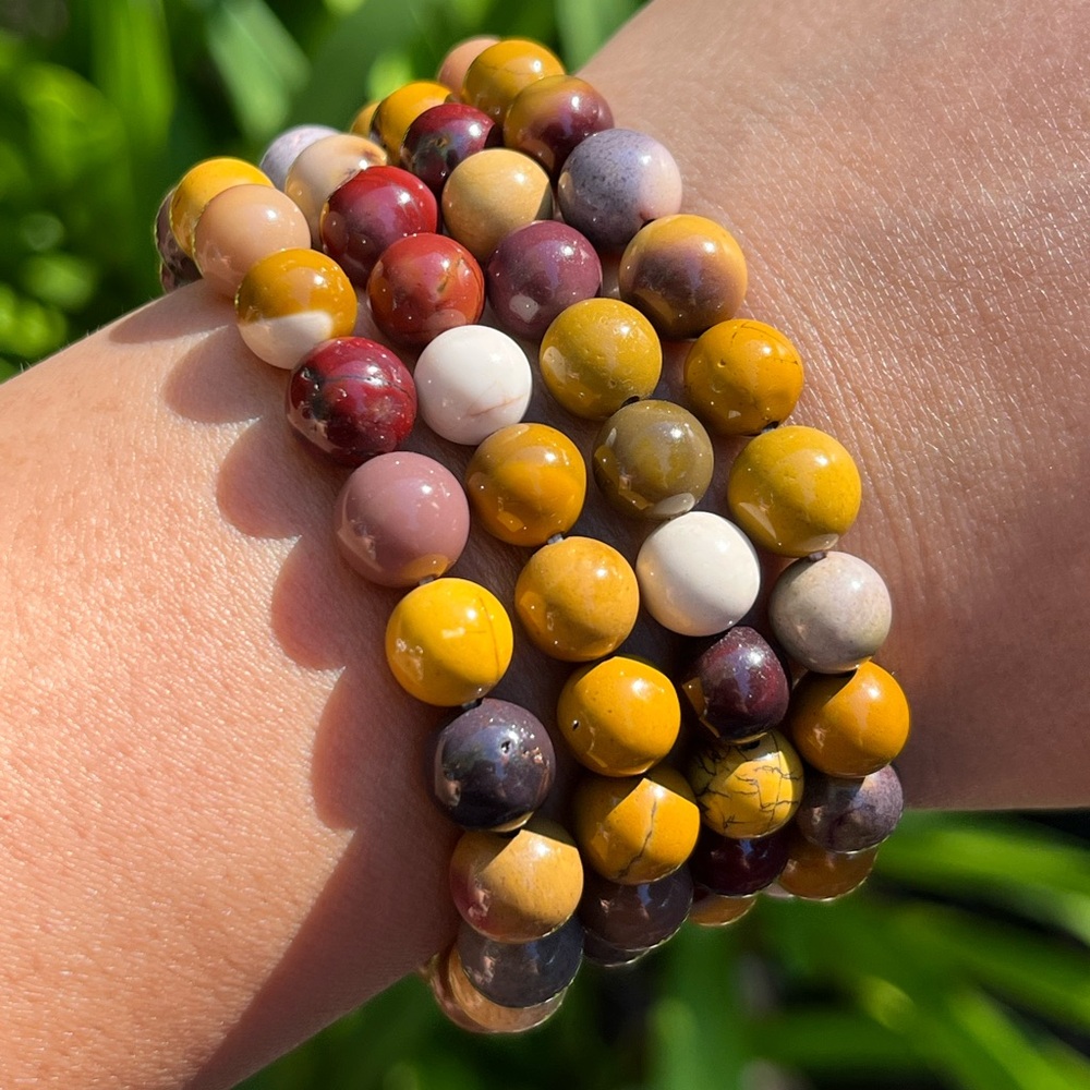 8mm stretchable mookaite bracelet‎ 0145